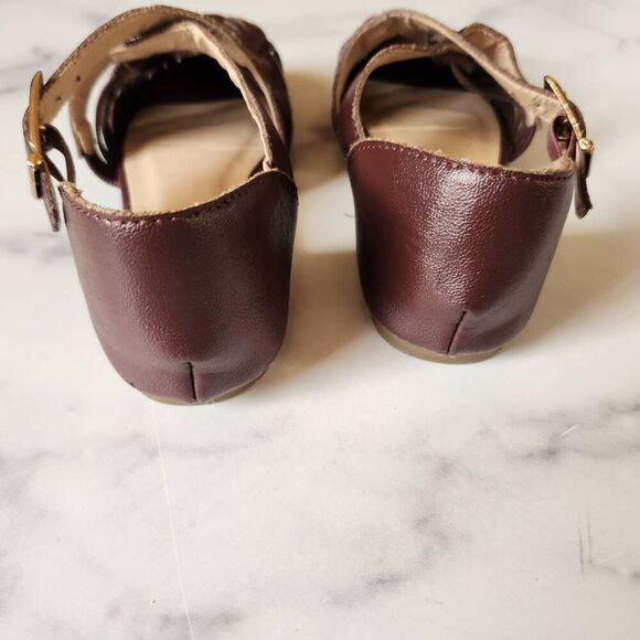 Lacey Lane size 10 girls Brown Huarache sandals woven round pointed toe summer s - Picture 6 of 7